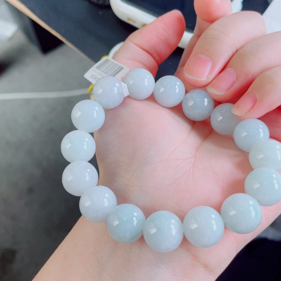 未镶嵌定制翡翠珠串
