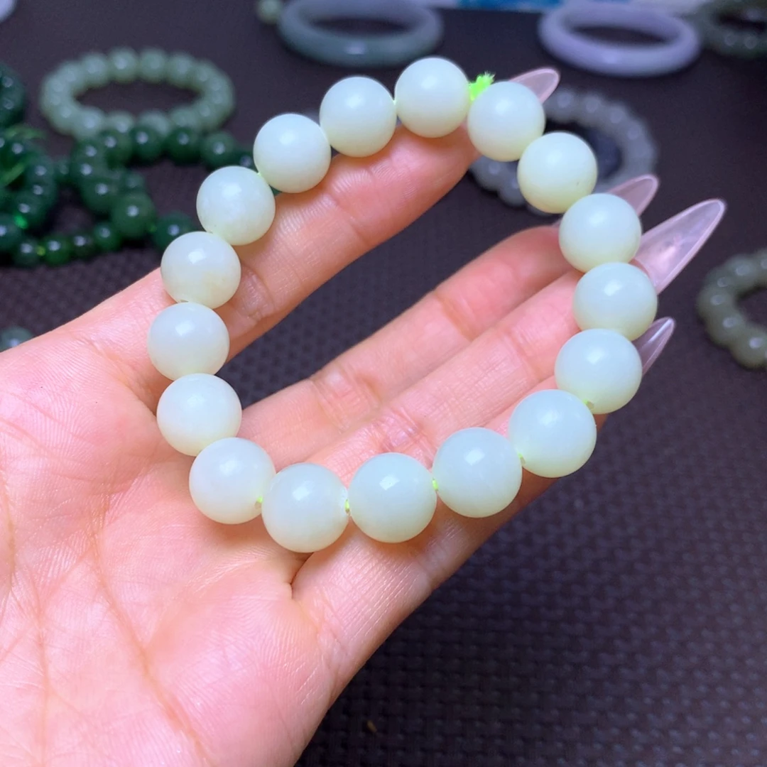 和田玉未镶嵌手串卡12