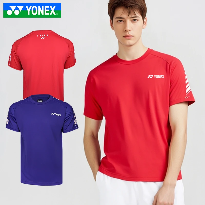 新款YONEX尤尼克斯羽毛球服Y男女运动速干1159025BCR情侣短袖上衣