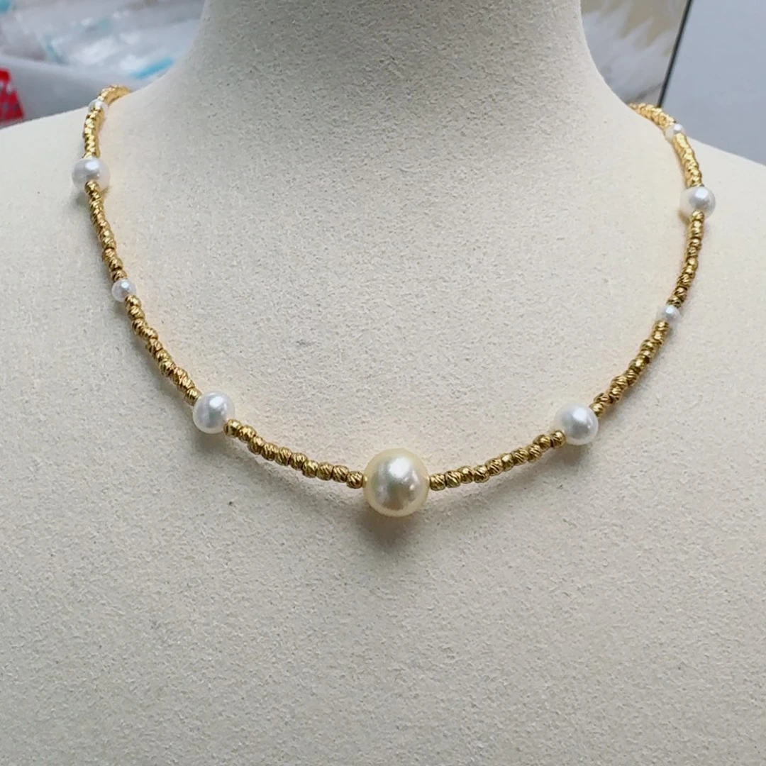 银S925镶嵌海水珍珠颈饰@@yx358