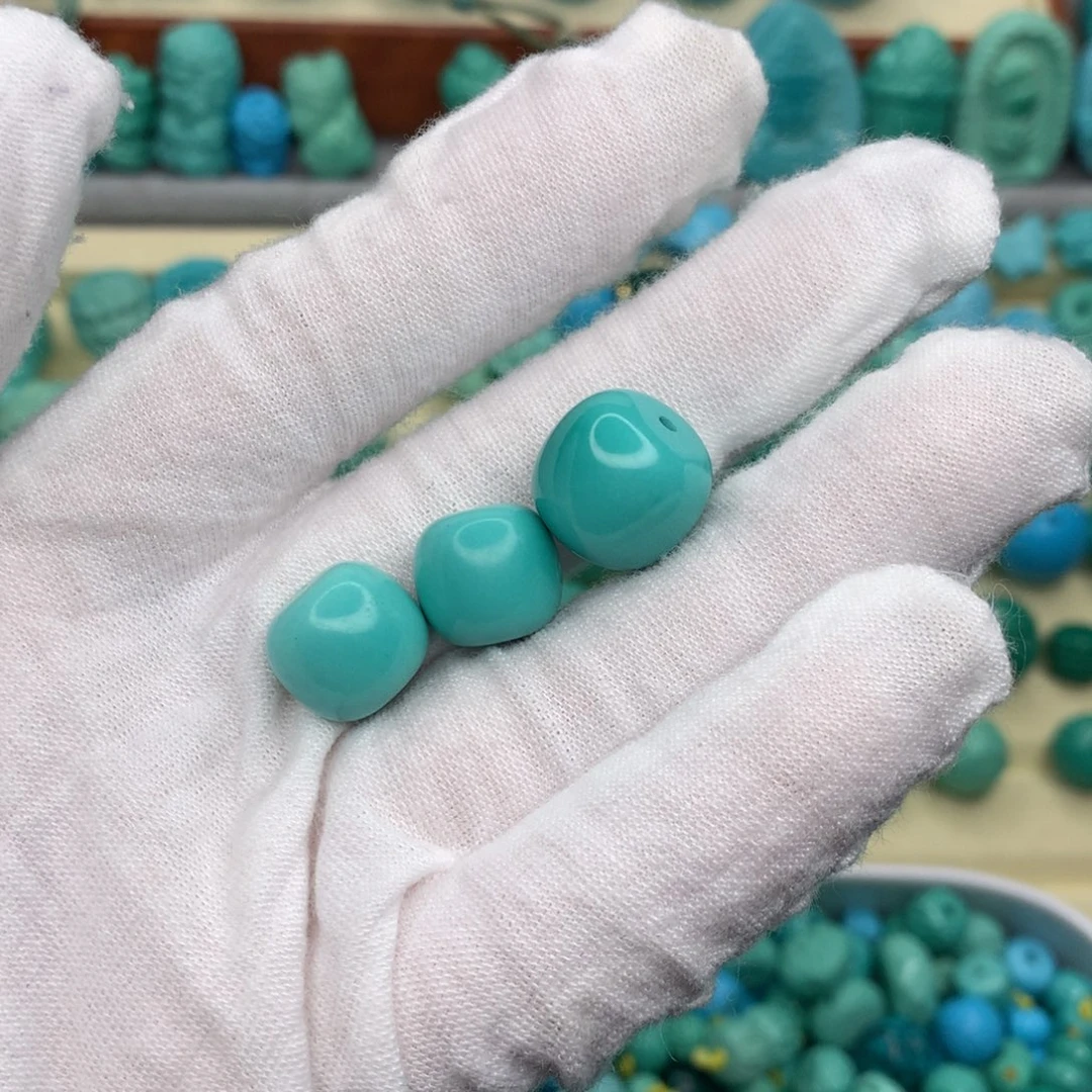 潢***濑高瓷蓝绿精品老型珠尺寸13.8➕12