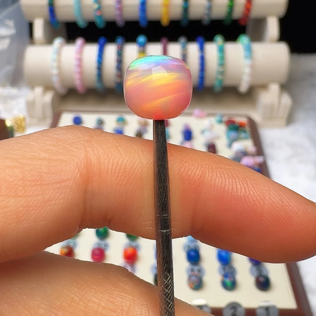 树脂制品人造欧泊卡10老型樱花粉单颗