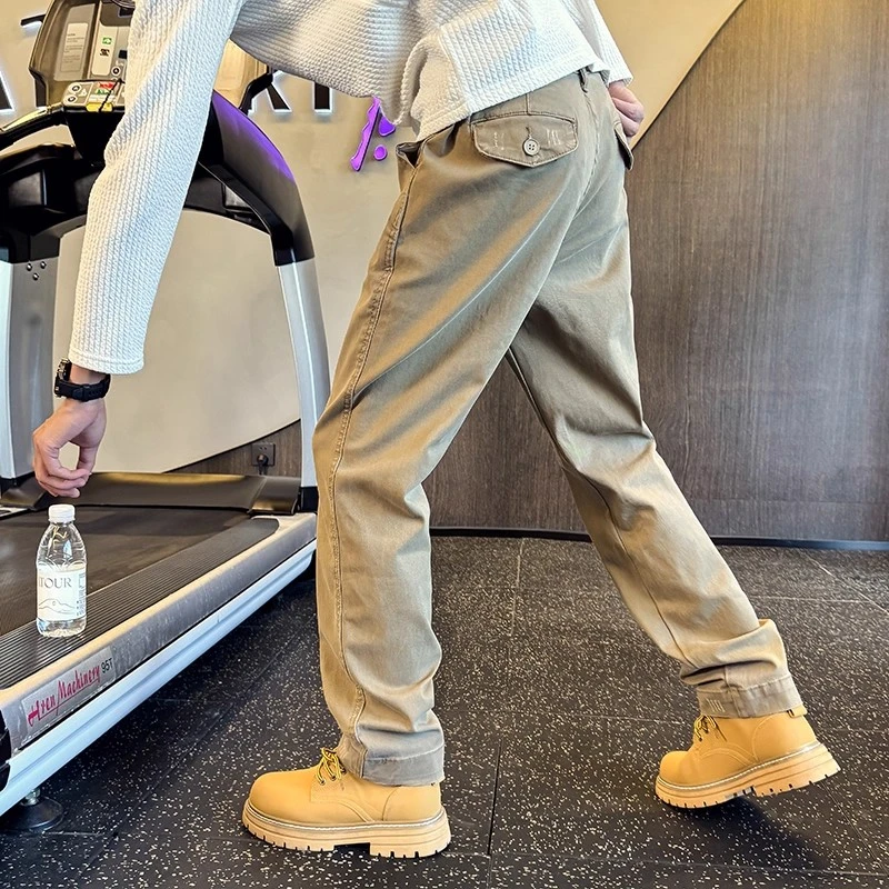 男士潮牌工装裤美式直筒裤潮流男裤2025新款春秋季裤子长裤休闲裤