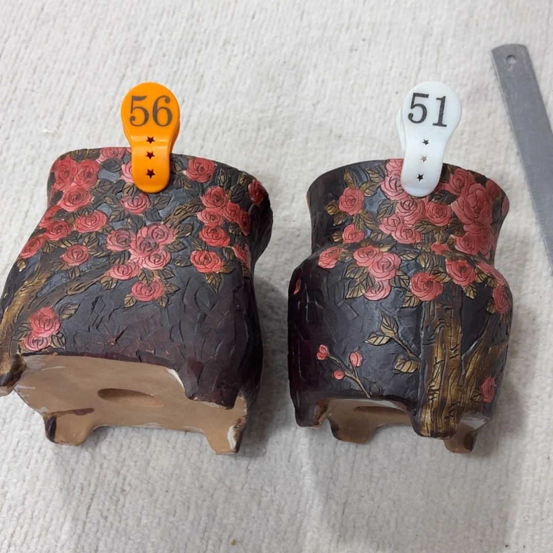 维***7花盆紫砂陶瓷多肉花盆瑕疵