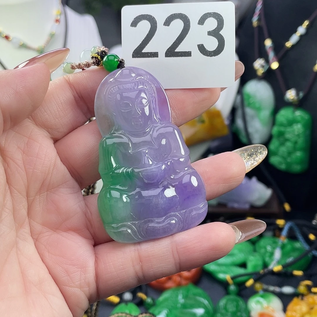 翡翠未镶嵌吊坠(赠链)