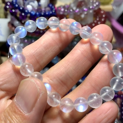 月光石手链未镶嵌裴*乐手串