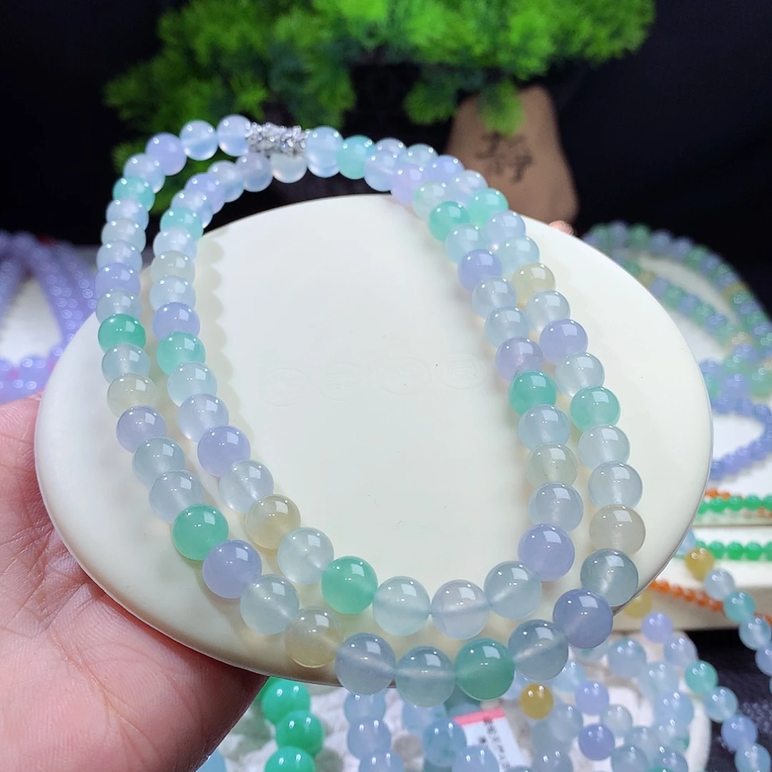 项链未镶嵌翡翠卡8mm