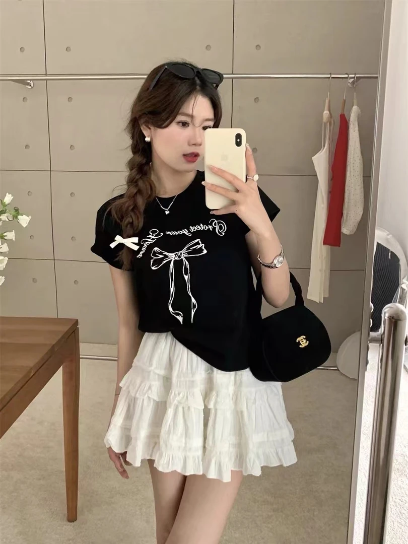80~99 新款夏款氛围感显瘦辣妹修身穿搭套装