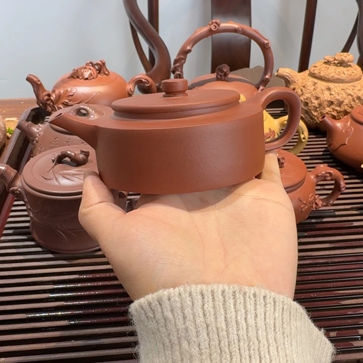 紫砂茶壶平底周盘