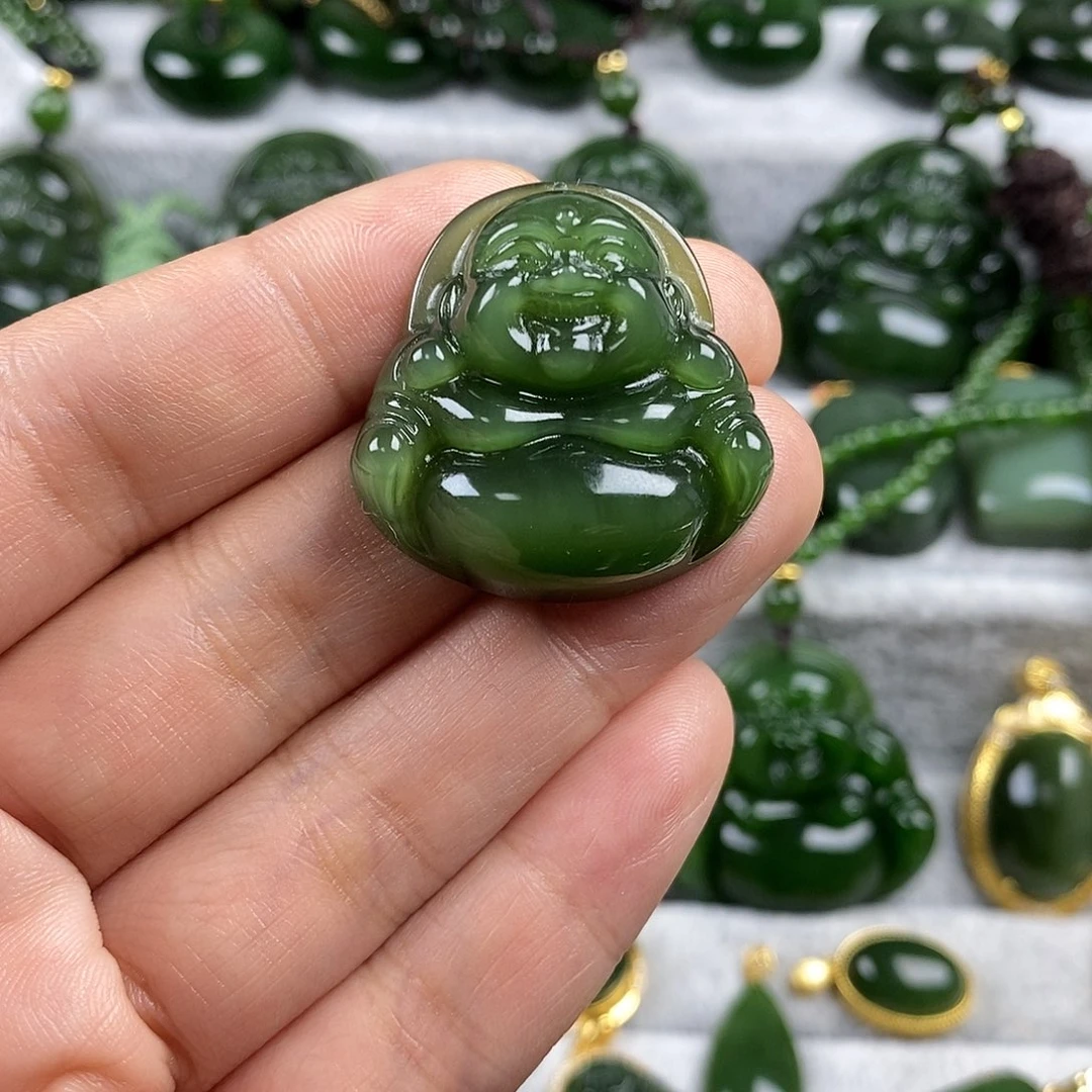 和田玉未镶嵌颈饰30mm