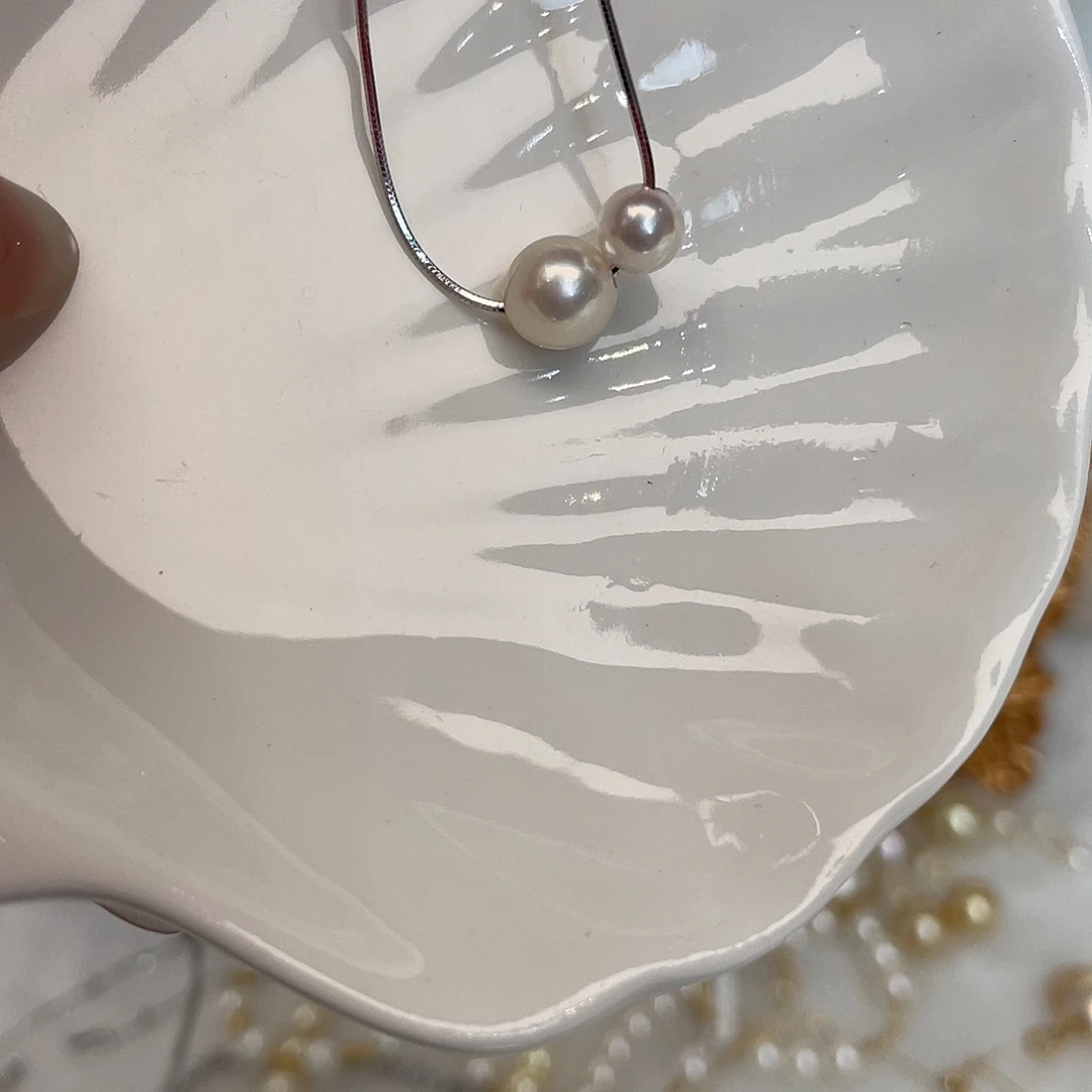 海水珍珠颈饰银S925镶嵌