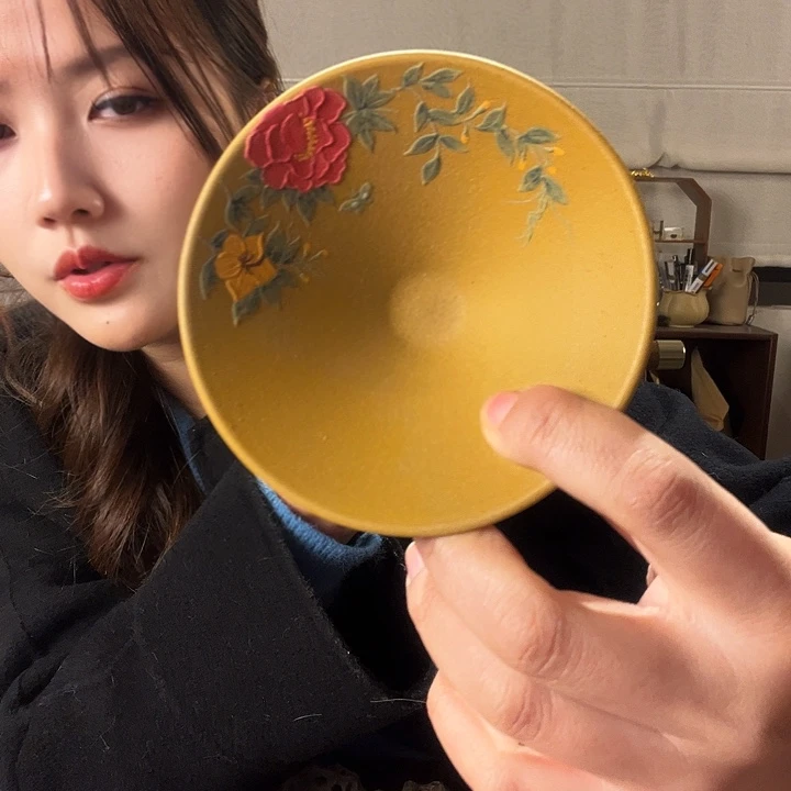 摆件陶活**香斗笠杯主人杯