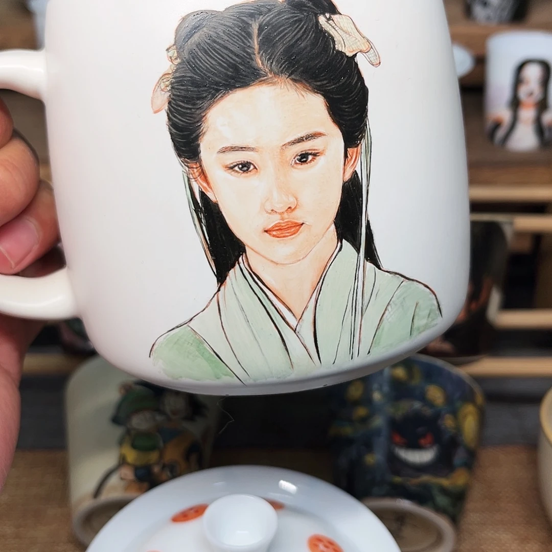 杯苏***匣景德镇陶瓷手绘主人杯