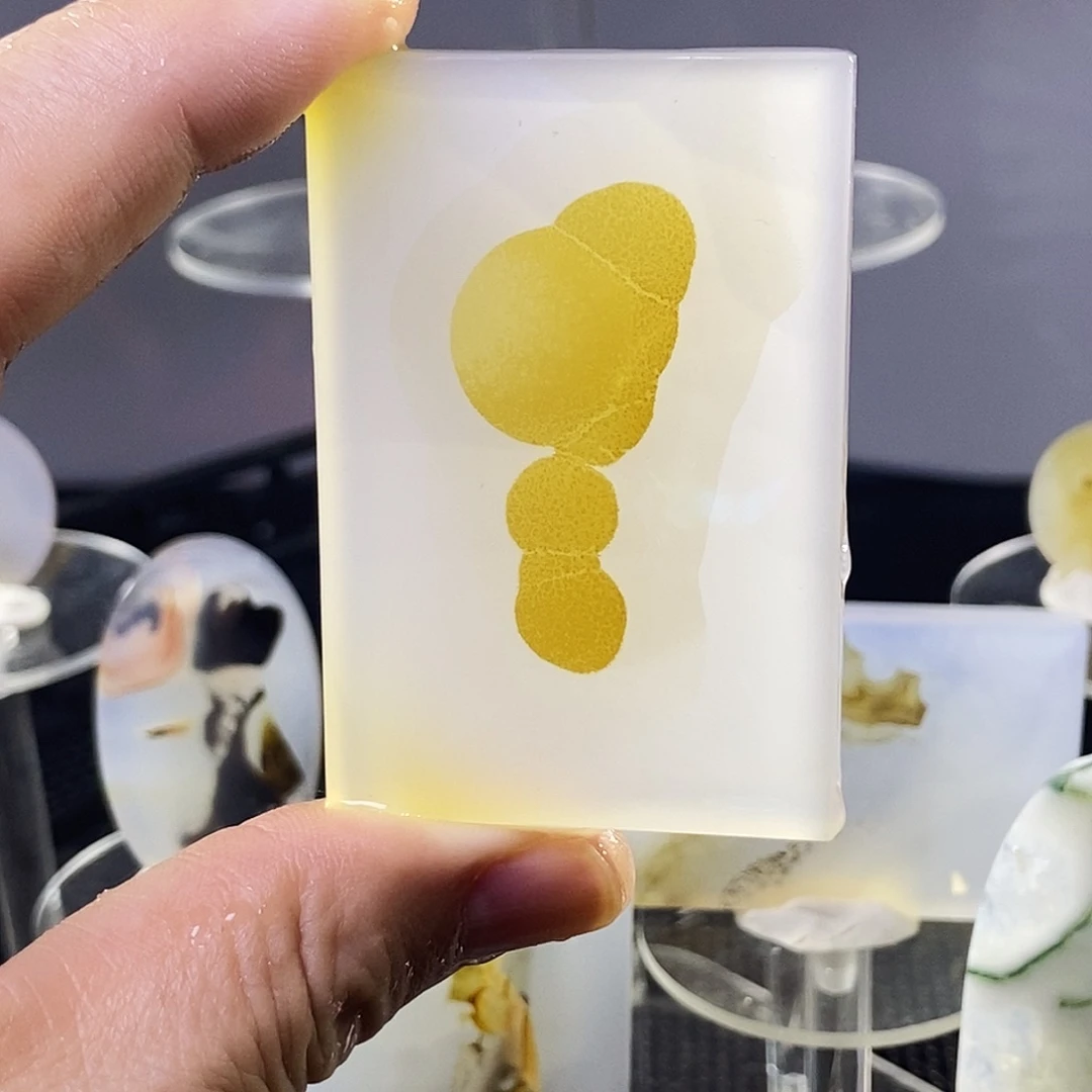 合成碳硅石非金属时尚图纹画面石饰品