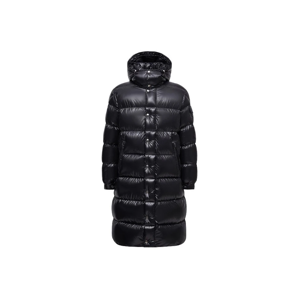 99新 MONCLER Maya/纯色中长款/长袖羽绒服/黑色/3码