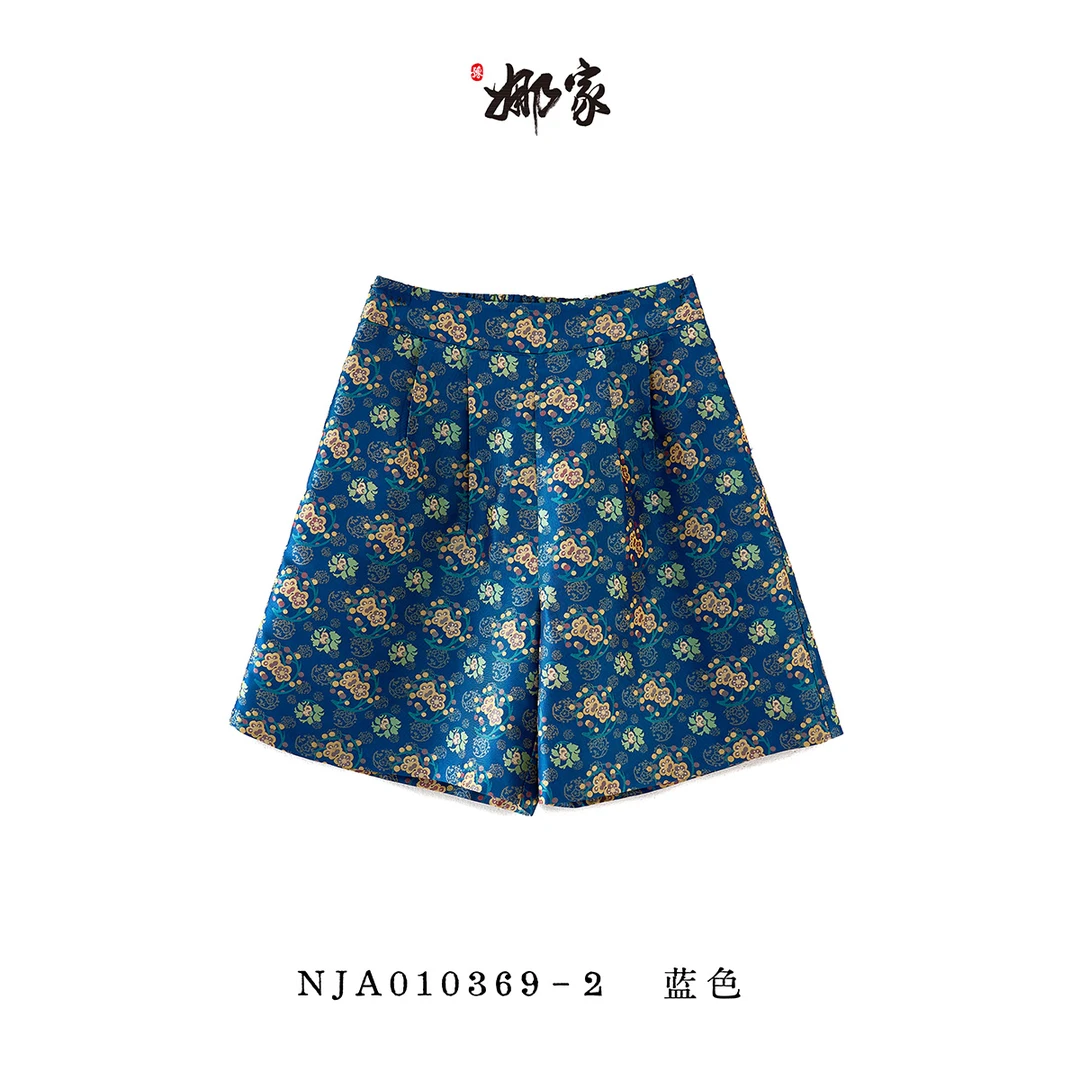 娜家·国风【锦云织夏】中式潮流短裤NJA（010369-2）