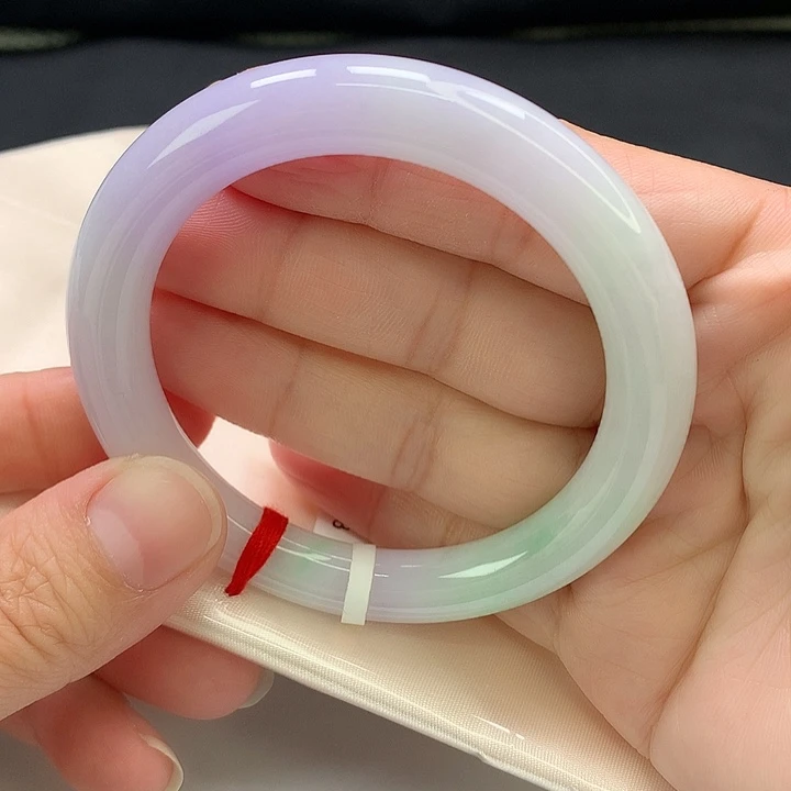 翡翠未镶嵌手镯圆条55