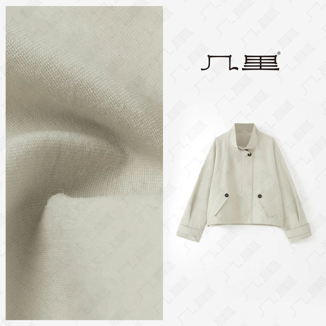 几里与麻 高领拉链扣复古休闲外套 衣长57 胸围161 2082360