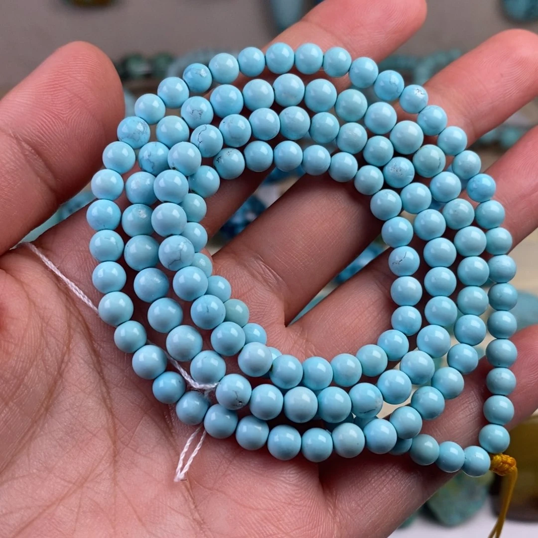 绿松石珠宝奇石未镶嵌直径5