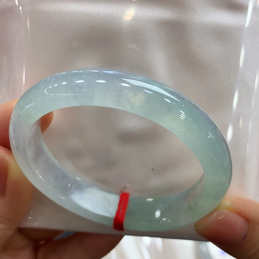翡翠未镶嵌手镯52.5贵妃两天鉴赏
