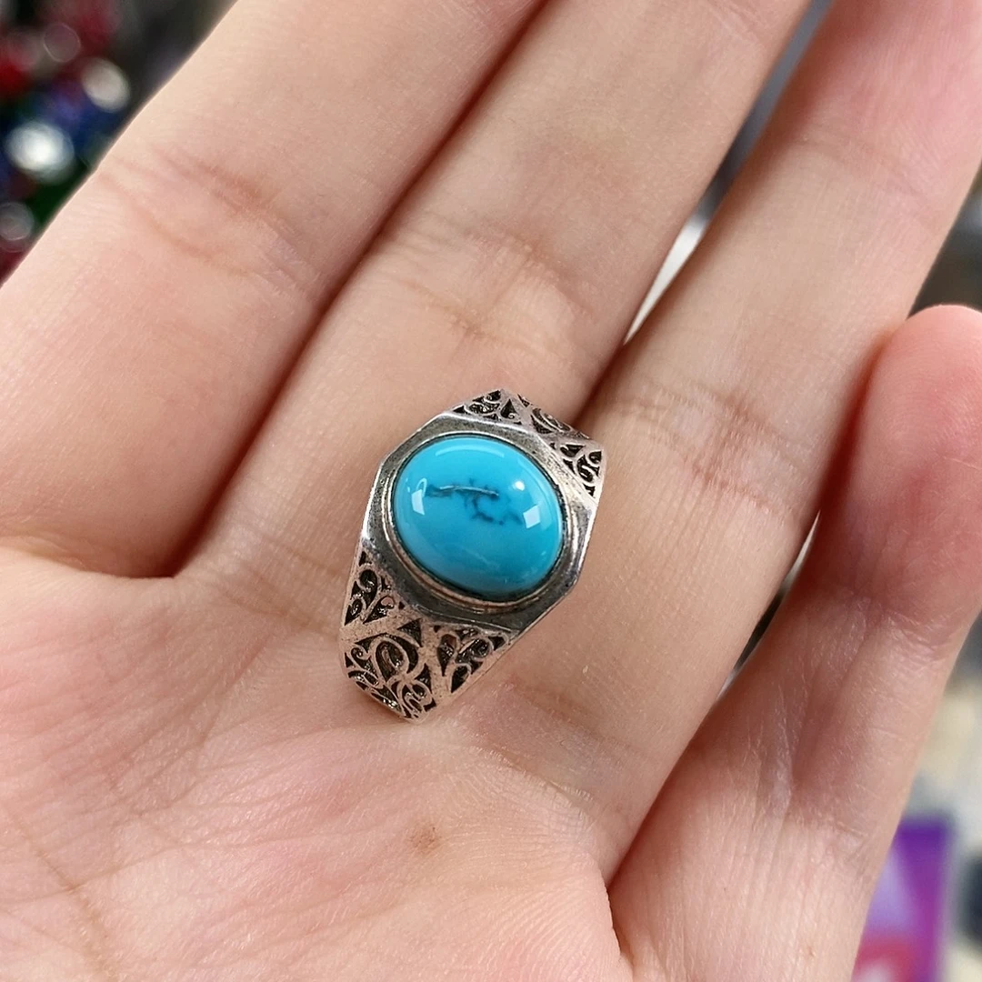 绿松石银S925镶嵌珠宝奇石