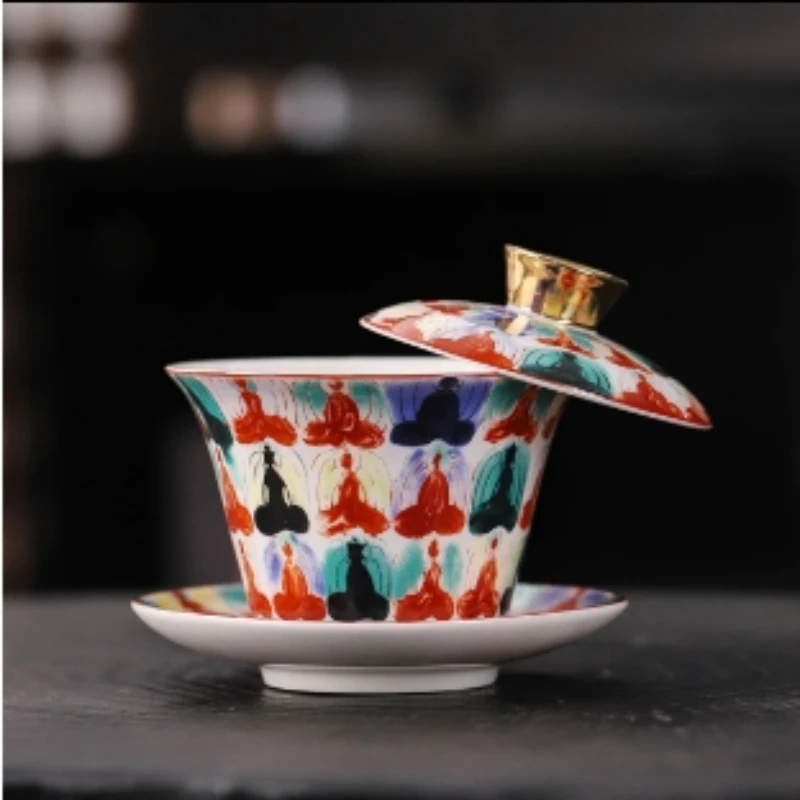 DD-E848-万佛悬停三才盖碗CYT