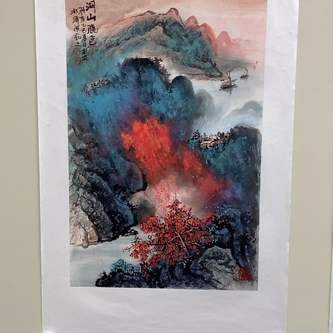 国画张绪洪四尺三开精品佳作