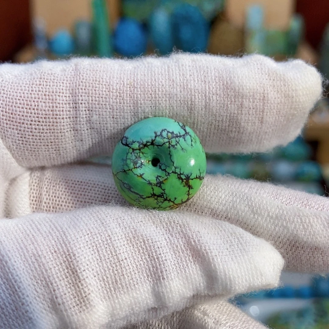 定制绿松石水草纹面包扣