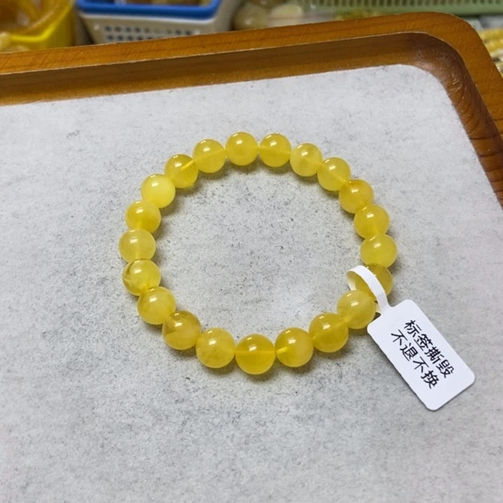 蜜蜡未镶嵌裸石手串