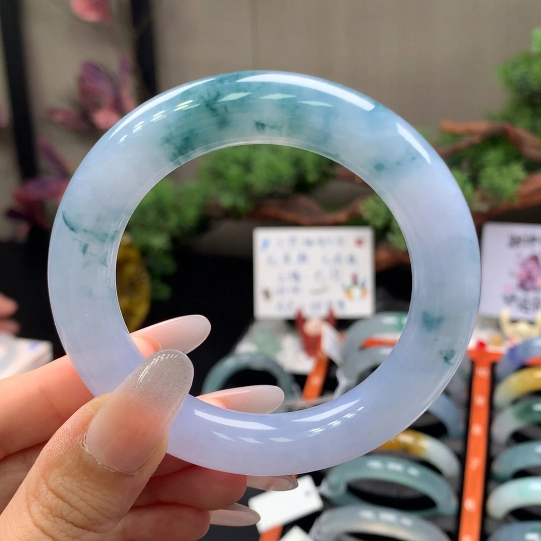 翡翠手镯未镶嵌42号强推闭眼入冰胶莫奈