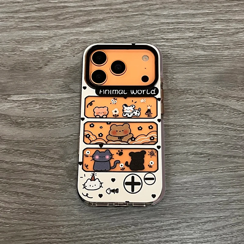 雅天立小熊动物插画适用iPhone16/15苹果17手机壳华为vivoppo小米