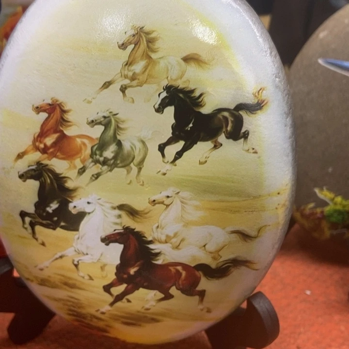 石材八骏摆件真么好看