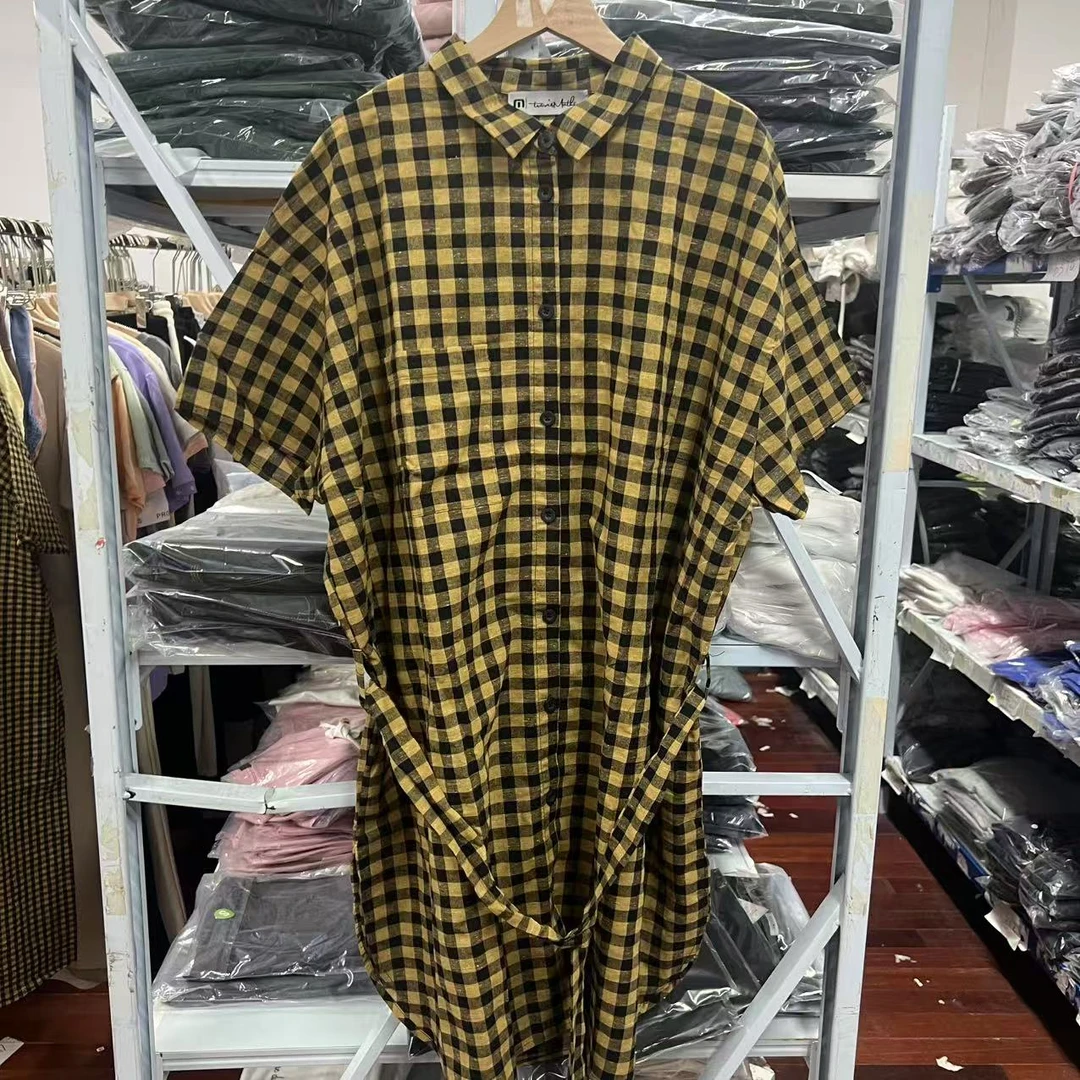 福惜 美单亚麻连衣裙 6652