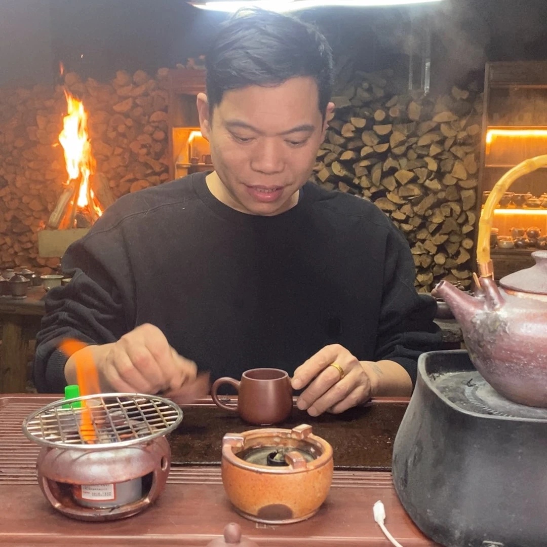 紫砂柴烧紫泥小高瓢