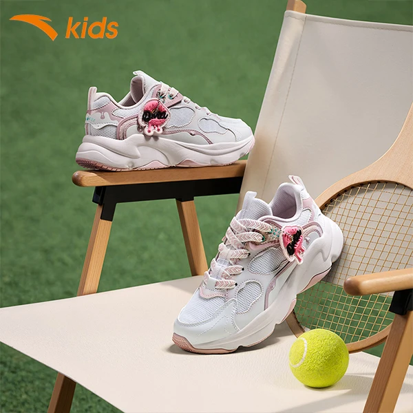 安踏儿童女大童舒适透气防滑耐磨青少年运动鞋322528805-ZB