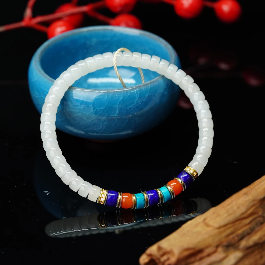 【小北好物】和田玉DIY手串约5*3mm【多样性发一件】-17QH251X96