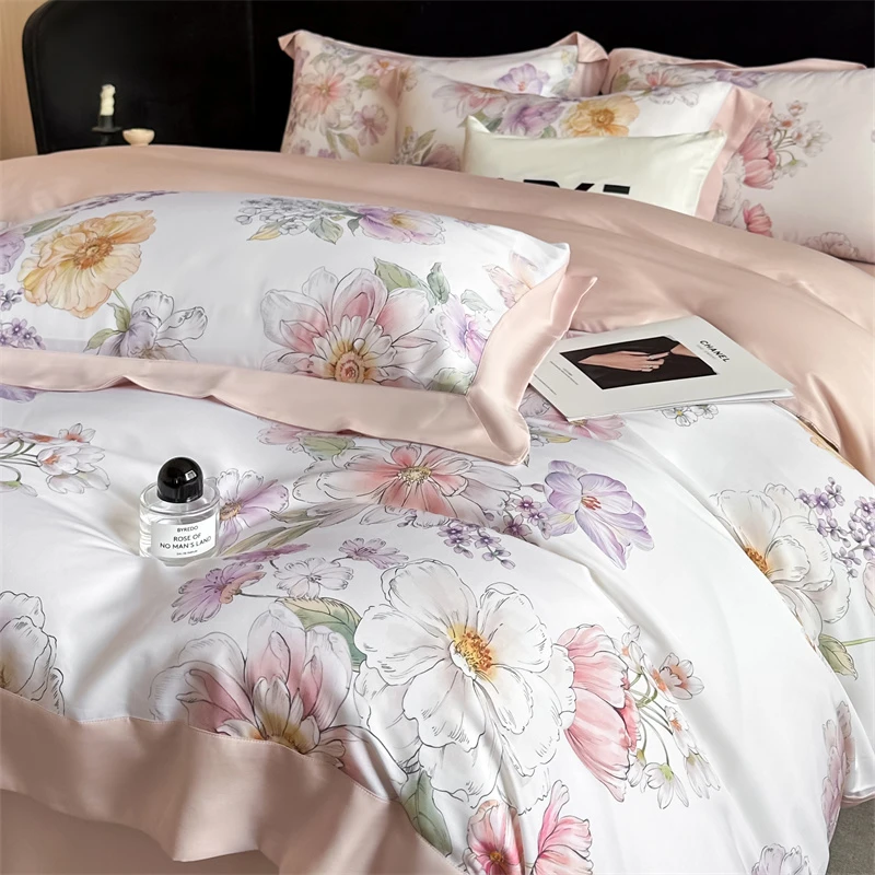 梦澜柔2025新品-50支天丝莱赛尔数码印花夏被+四件套LMKF