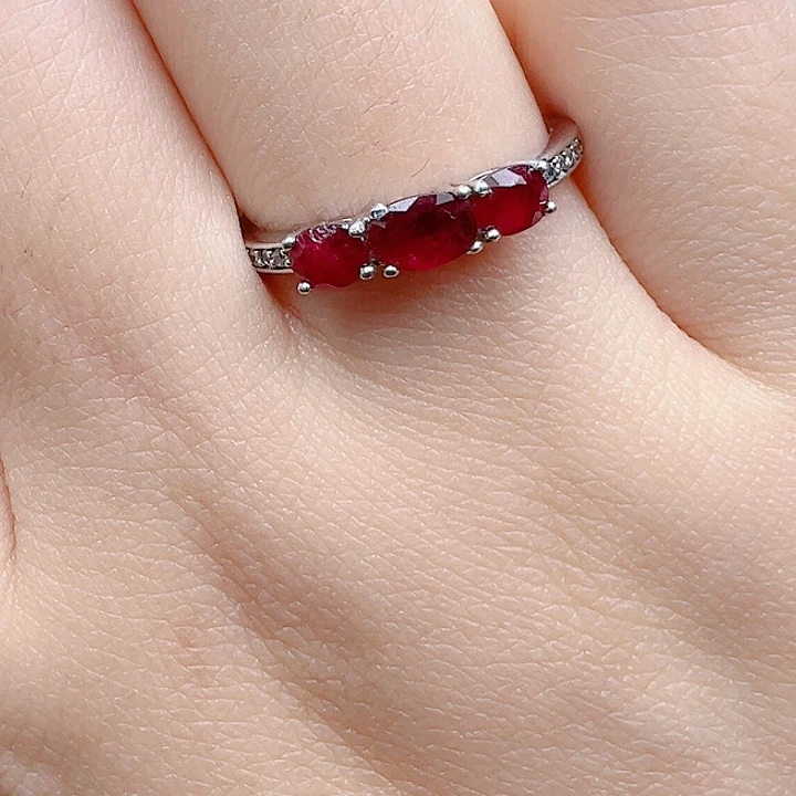 戒指银S925镶嵌坦桑石