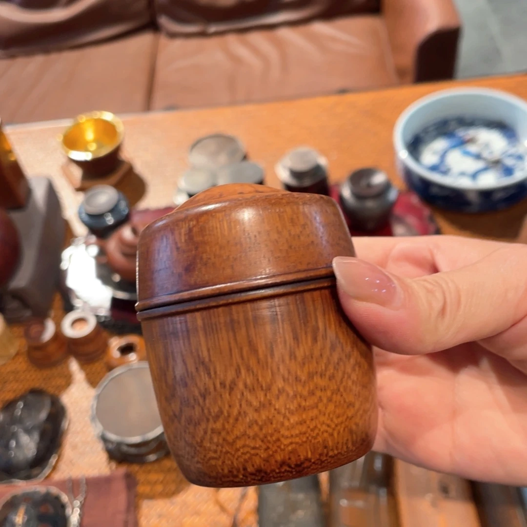 紫砂石头大漆茶仓