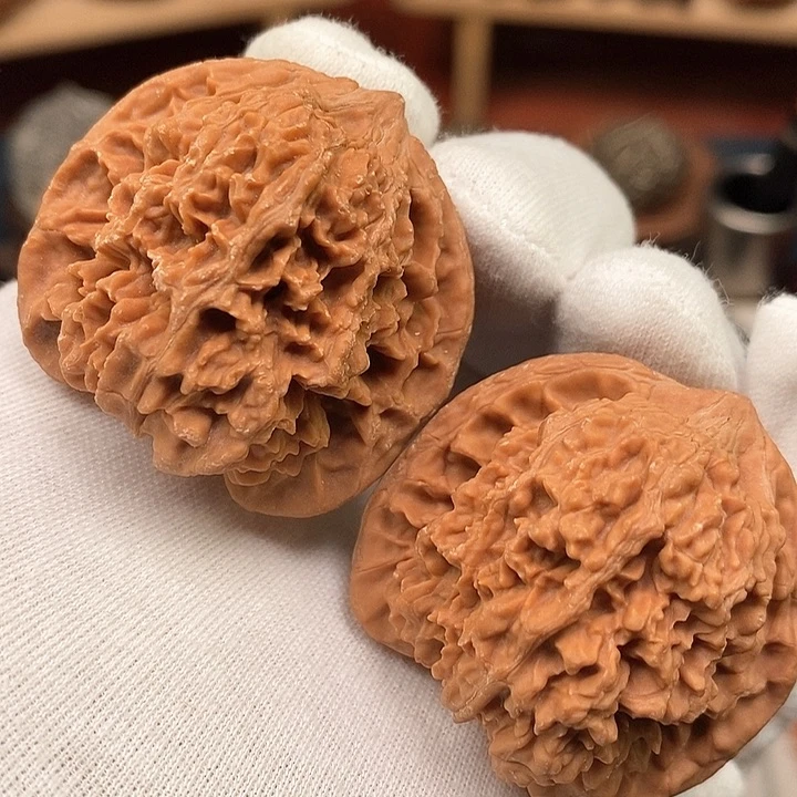 吊坠文玩核桃38全品白茬山地红皮百花山