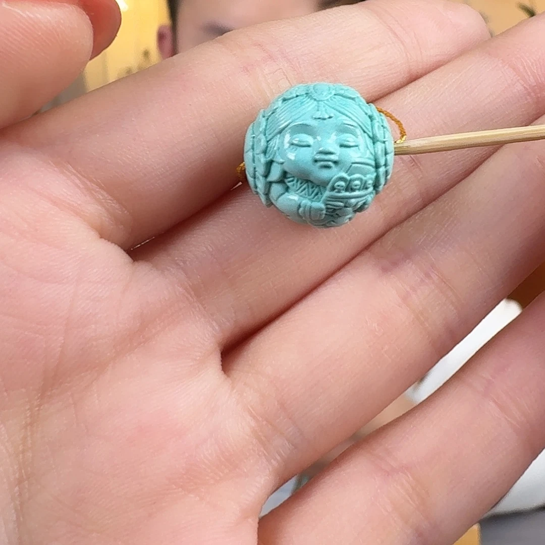 绿松石未镶嵌挂件14+