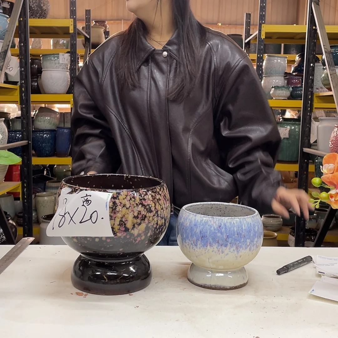 宜兴紫砂粗陶花盆