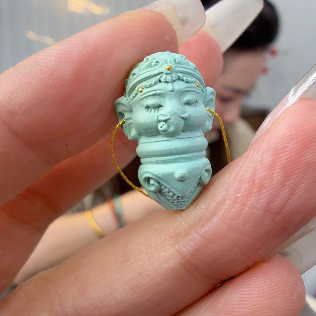 绿松石18K金镶嵌珠宝奇石