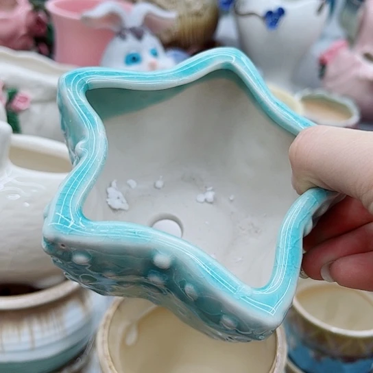 多肉绿植陶瓷花盆9.9包邮