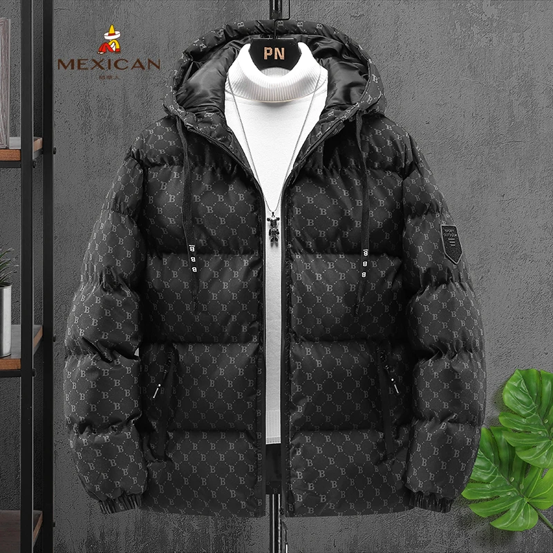 稻草人棉服男外套冬季连帽加厚保暖棉衣男女款冬装运动休闲棉袄