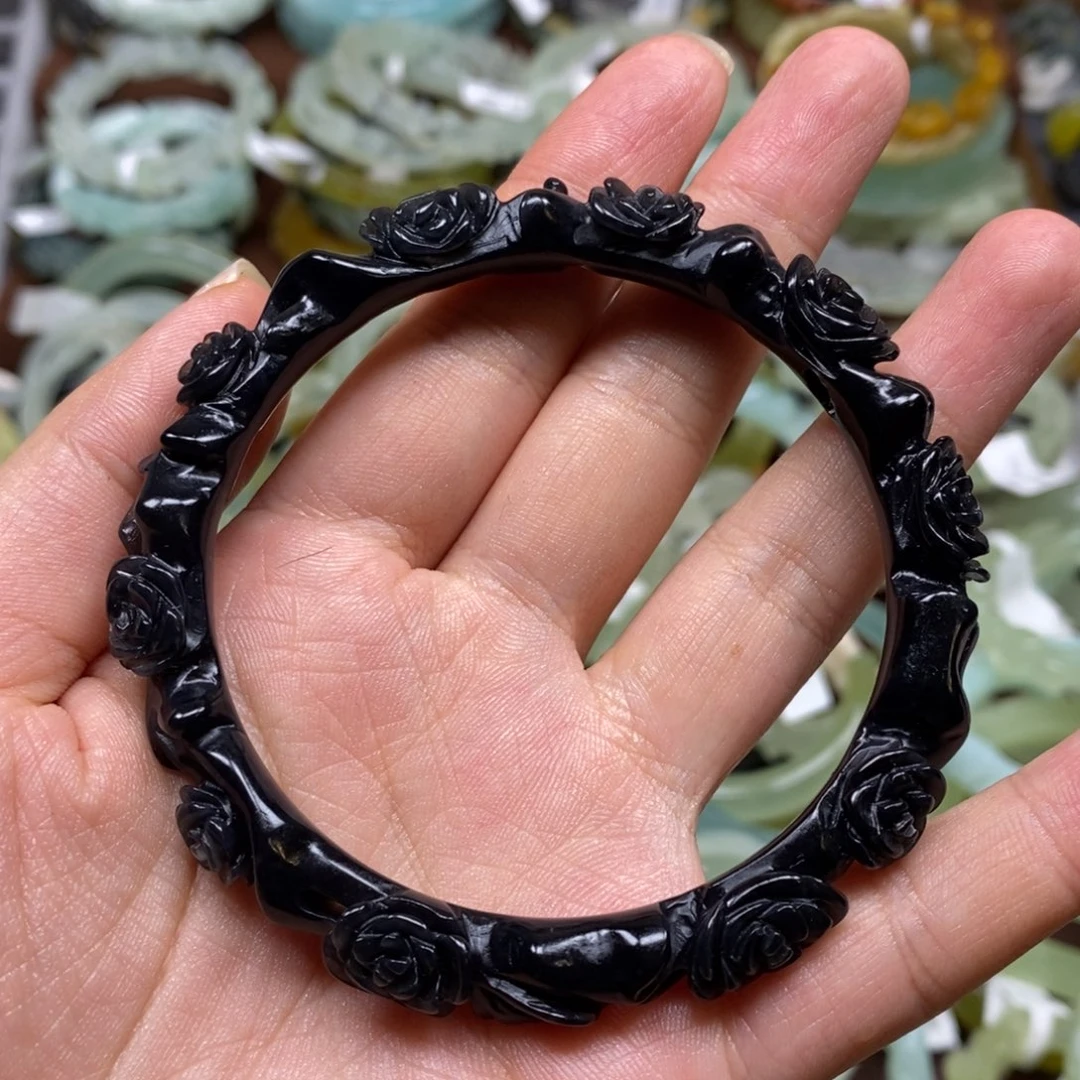 @***^蛇纹石玉未镶嵌手镯
