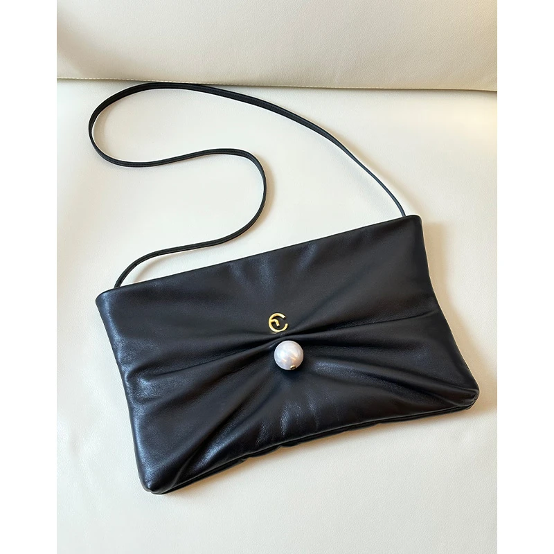 首饰袋 TRACY CHU多用途大珍珠皮手袋轻奢创意质感百搭时尚气质款