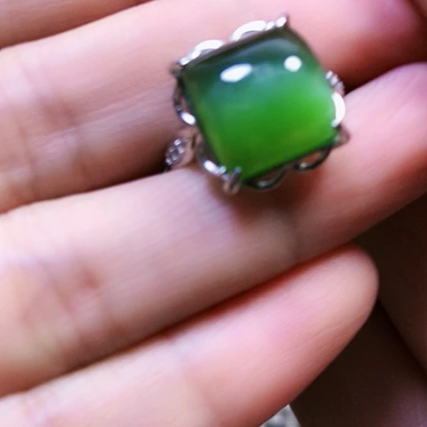 和田玉银S925镶嵌挂件