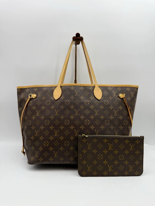 95新 LouisVuitton/路易威登 neverfull 大号nf老花子母购物袋