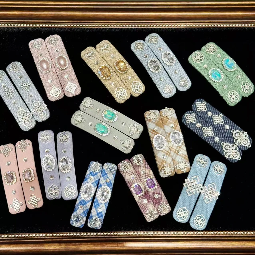 新款多巴胺发夹边夹高级感民族风蒙古元素发夹日常百搭发饰